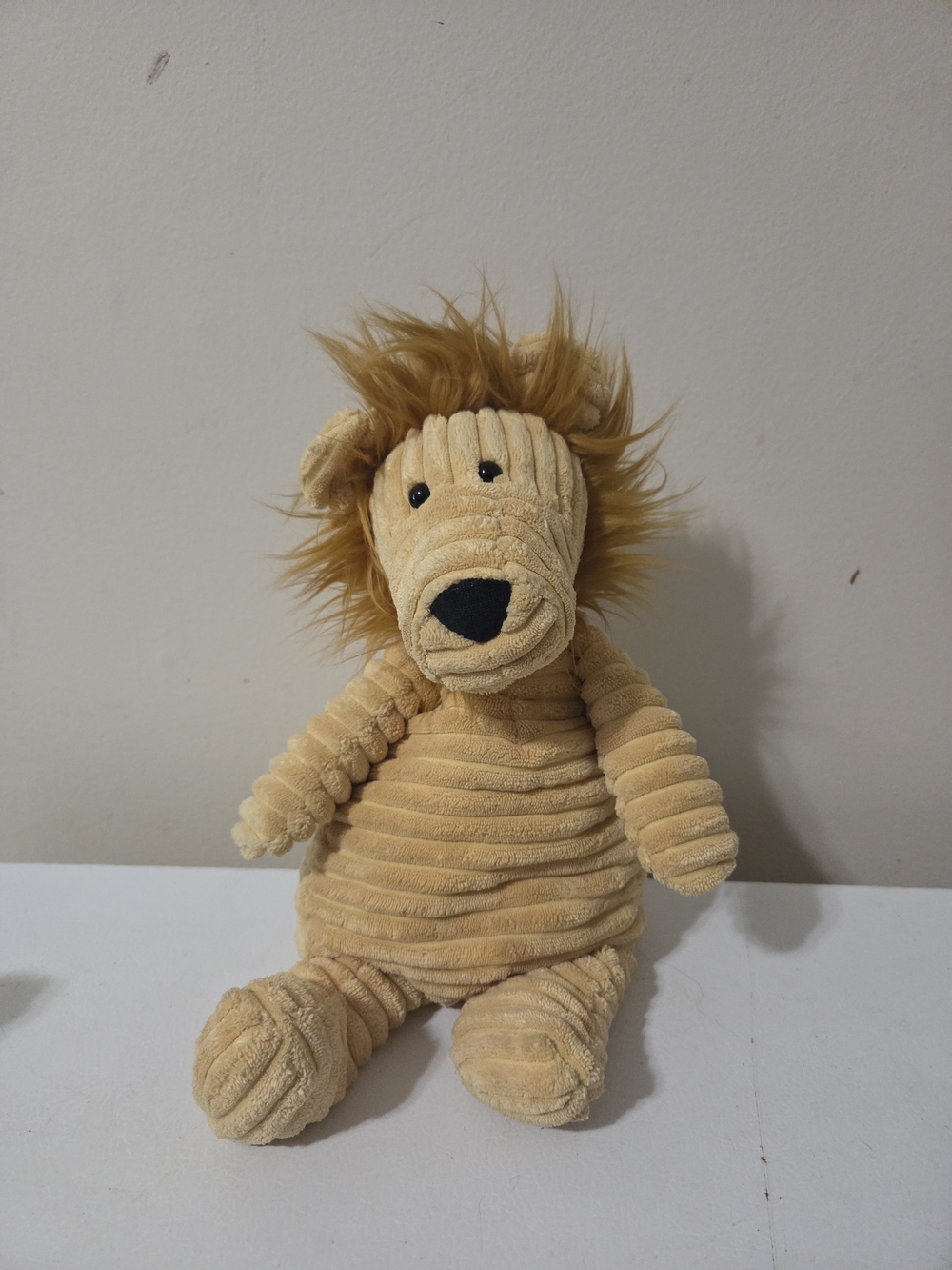 Jellycat 15” Medium Cordy Corduroy Lion Plush Toy